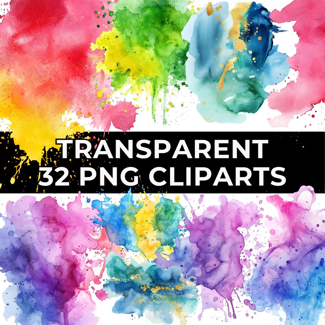 Watercolor Color Splash Clipart PNG, Paint Splatter Clipart, Alcohol ...