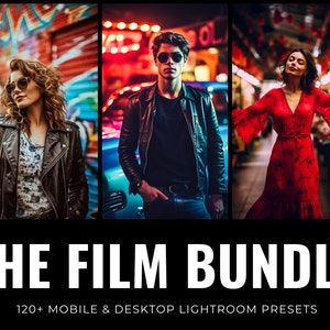 120+ Lightroom Presets FILM BUNDLE for Mobile and Desktop, Vintage Retro Filter, Grain Presets, Analog Film Preset for Instagram, Aesthetic