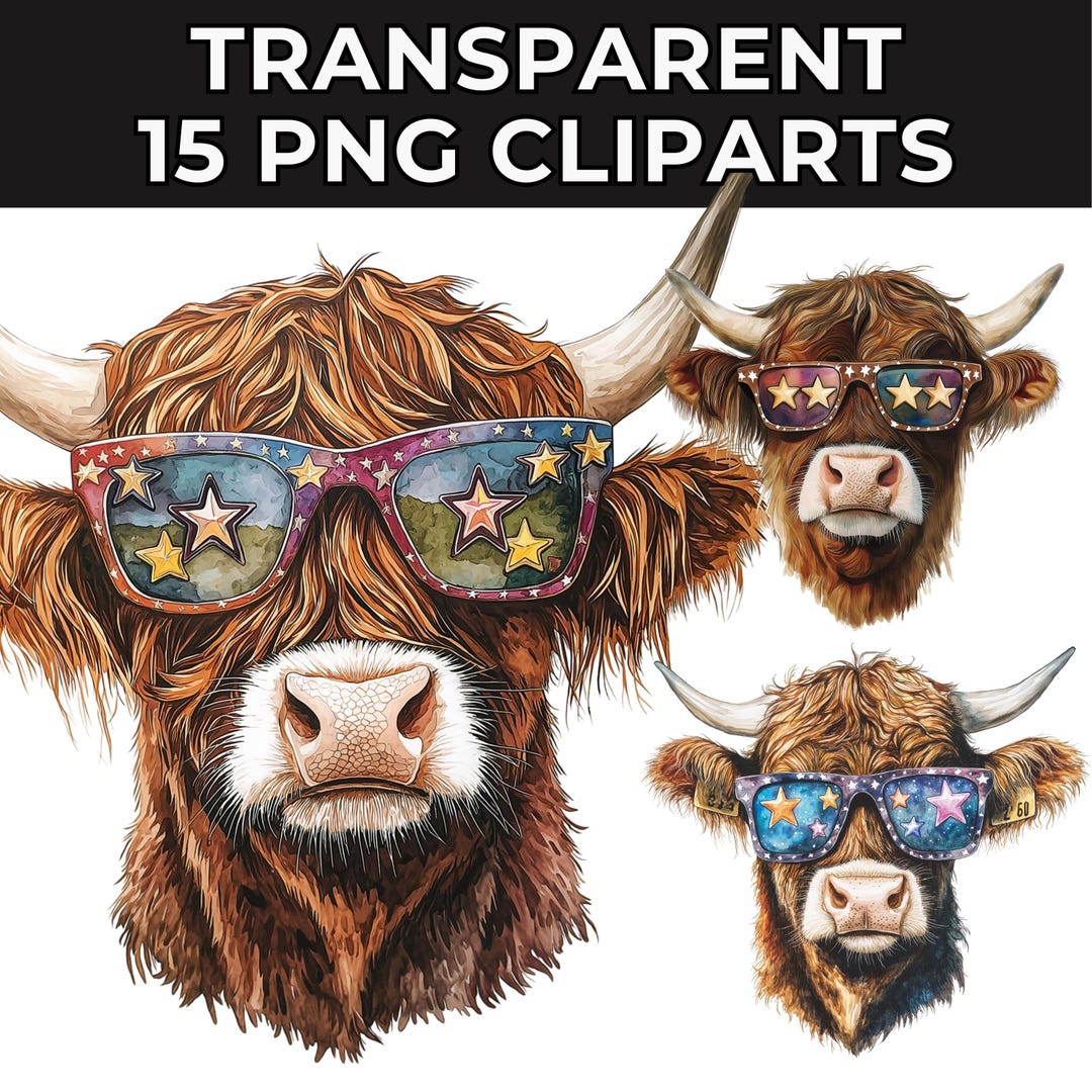 15 Cute Highland Cow PNG Sublimation Design Coffee Addict Clipart ...