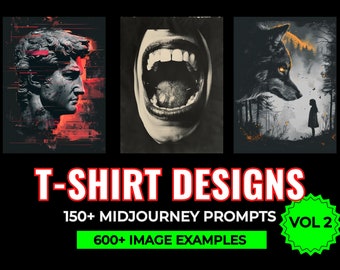 150+ T-shirt Designs Midjourney Prompts, AI Art, Midjourney Prompt, Midjourney AI Art, Learn Midjourney, Digital Art, AI Generate, Art Print