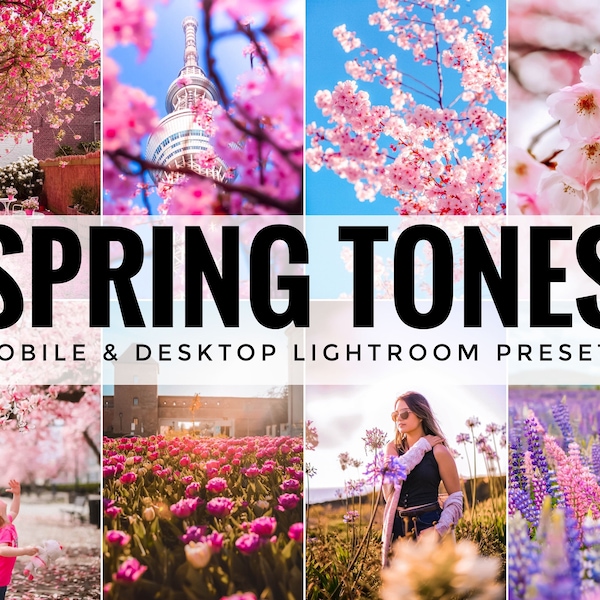 Spring Tones Collection: 15 Lush Lightroom Mobile Presets, Bright & Colorful Spring Enhancements, iPhone Photography Makeover