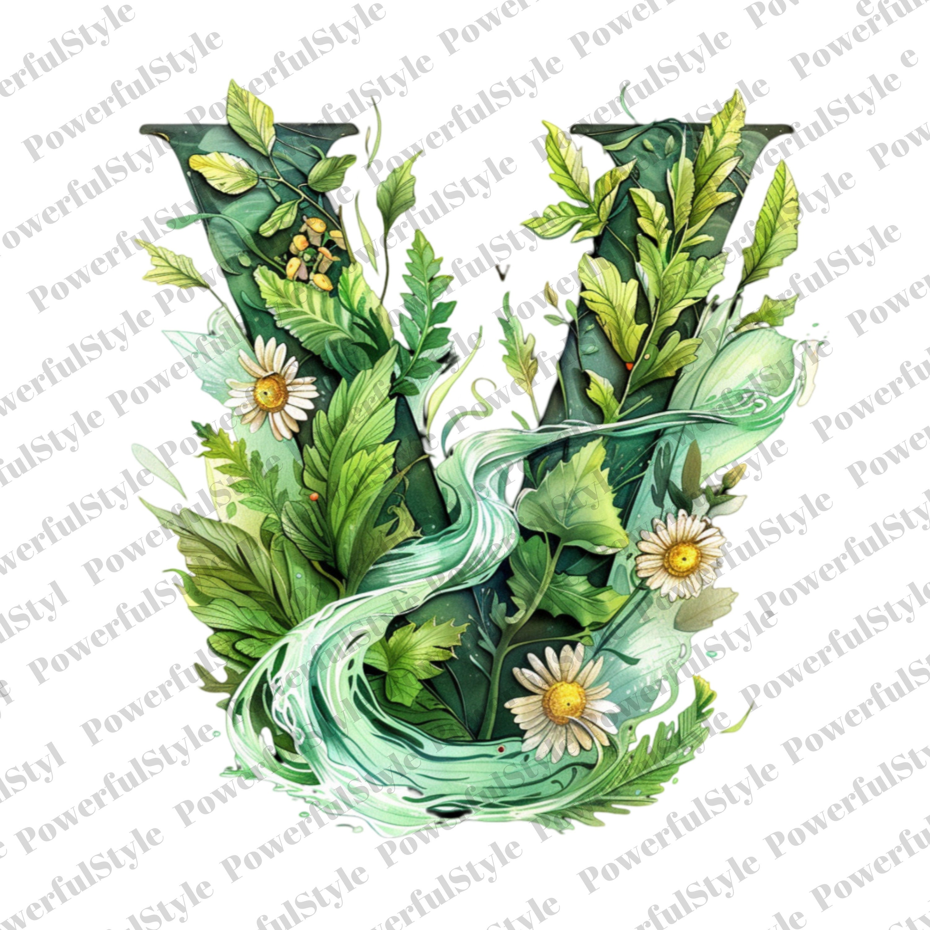 26 PNG Watercolor Floral Alphabet Collection Clipart | Pink Alphabet ...