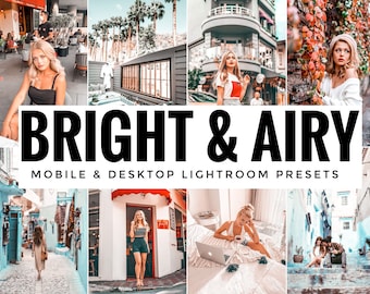 20 個のモバイル Lightroom プリセット、明るく風通しの良いプリセット、Lightroom プリセット、ライフスタイル プリセット、ブロガー プリセット、旅行プリセット、夏のプリセット