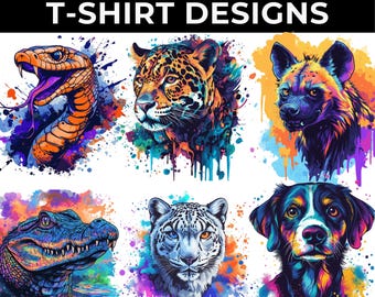 180+ Animal T-Shirt Designs: Sublimation PNG Bundle (Digital Download)