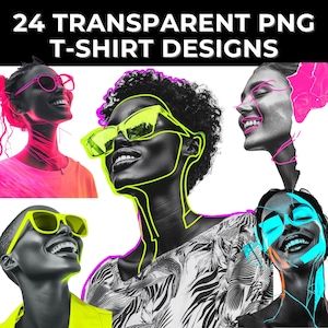 T Shirt Design Bundle Colorful Tshirt Designs Sublimation Bundle for Men Women Kids Digital Download High Quality Art, Clipart, Neon