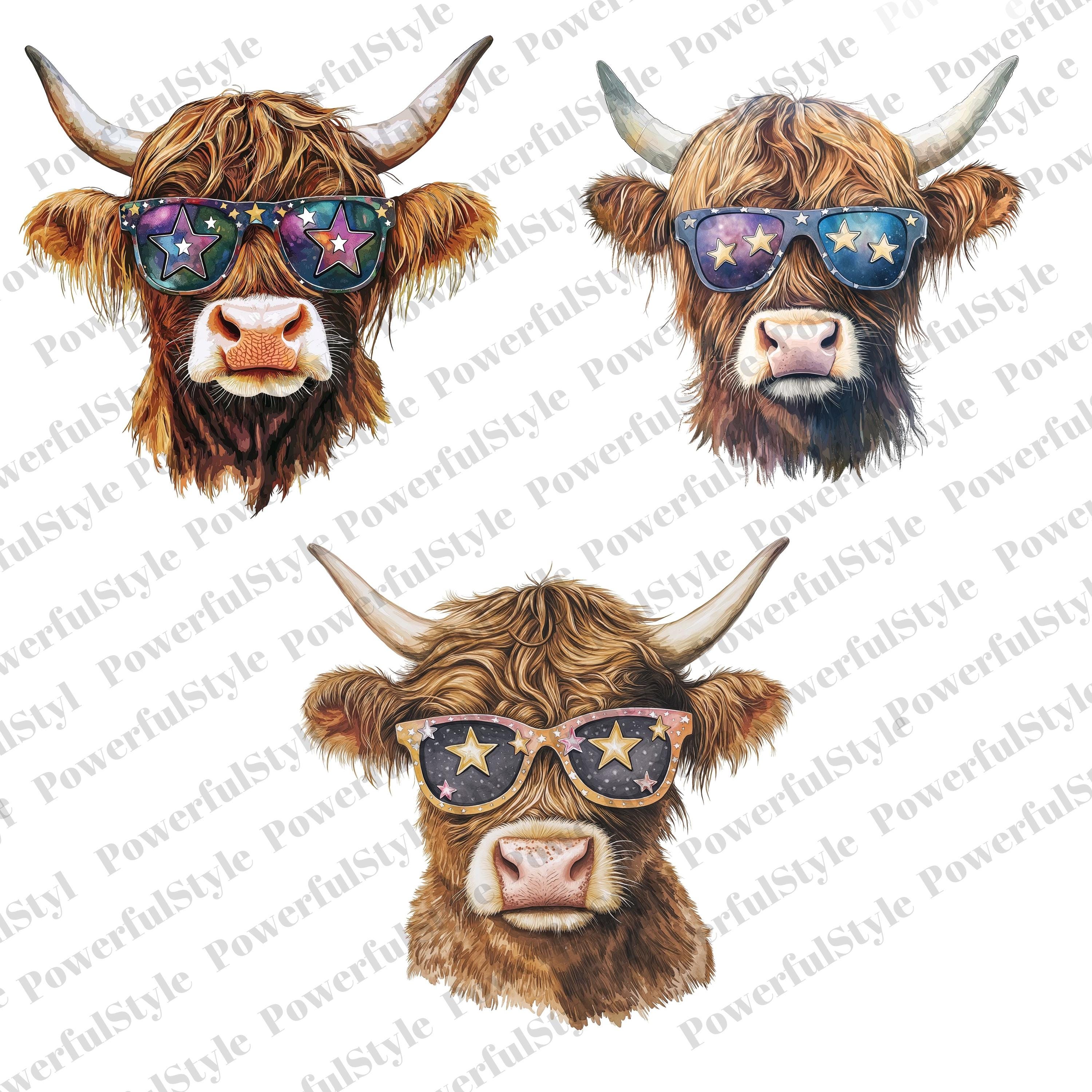 15 Cute Highland Cow PNG Sublimation Design Coffee Addict Clipart ...