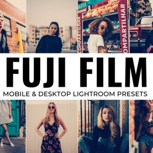 15 Lightroom Presets FUJI FILM for Mobile and Desktop Vintage Retro Filter, Grain Presets, Analog Film Preset for Instagram, Aesthetic