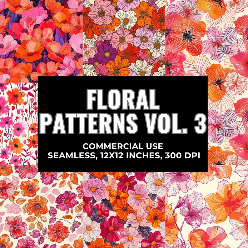 Watercolor Flower Seamless Pattern Watercolor Floral Paper Flowers ...