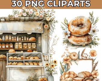 Bread Clipart | Watercolor Clipart | Bread Baking | Starter | Baker Clipart | Boho Clipart | Stand Mixer | Cottagecore | Bakery Logo PNG