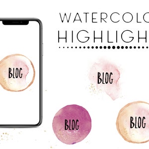 84 Instagram Story Highlights Icons - Instagram Story Covers - Aquarel - Instagram Story Highlights - Instagram Stories - Blogger