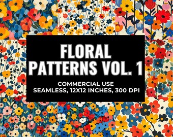 Floral Printable Paper Seamless Romantic Floral Digital Download Vintage Scrapbook Paper Flower Junk Journal JPG Collage Sheet Digital Art