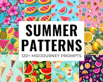 120+ Sommer Muster Midjourney Prompts, AI Art, Midjourney Prompt, Midjourney AI Art, Midjourney lernen, Digital Art, AI Generate, Art Print
