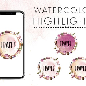 84 Instagram Story Highlights Icons - Instagram Story Covers - Aquarel - Instagram Story Highlights - Instagram Stories - Blogger