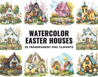 25 mensajes de imágenes prediseñadas de Pascua, imágenes PNG, imágenes prediseñadas de Pascua pintadas, descarga instantánea para uso comercial, arte digital, imágenes prediseñadas de primavera, Pascua