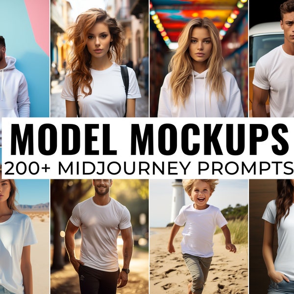 200+ T-shirt Models Mockup Prompts, AI Art, Midjourney Prompt, Midjourney AI Art, Learn Midjourney, Digital Art, AI Generate, Art Print