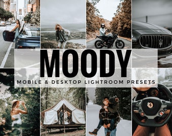 10 Mobile Lightroom Presets, MOODY Presets, Lightroom Presets, Lifestyle Presets, Blogger Presets, Travel Presets, Instagram Presets