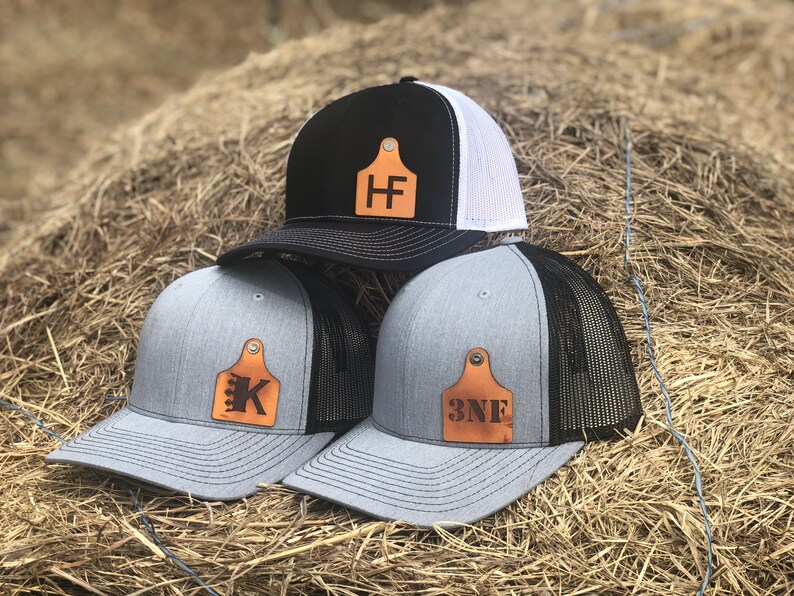 Twelve Cattle Ear Tag Hats Personalized With Your Brand Etsy