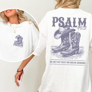 Western Christian Shirt Psalm Tshirt Komfort Farben Religiöses Shirt Jesus Shirt Komfort Farben Christian Geschenk Shirt Glaube Tee Bibel Vers T