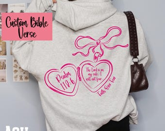 Glaube über Angst Hoodie, personalisierter christlicher Hoodie, personalisierter Bibel-Vers-Hoodie, kundenspezifisches christliches Sweatshirt, Kirchen-Shirt, Jesus-T-Stück