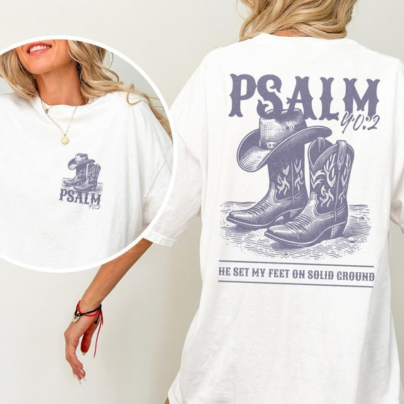 Western Christian Shirt Psalm Tshirt Comfort Colors Religious Shirt Jesus Shirt Comfort Colors Christian Gift Shirt Faith Tee Bible Verse T