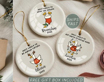 Funny Group Ornament Most Likely to Ornament Coworker Group Gift Funny Custom Ornament Funny Custom Christmas Ornament Funny Personalized