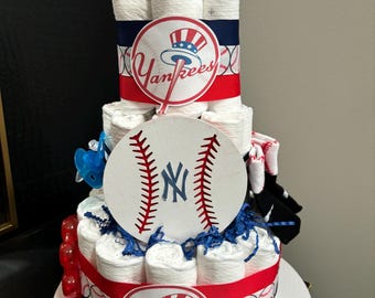 Football, Baseball, Soccer, or Basketball Diaper Cake