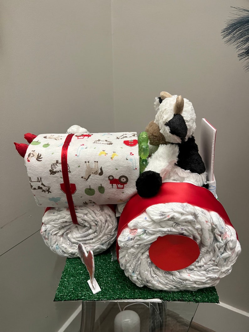 Diaper Tractor Gift Etsy