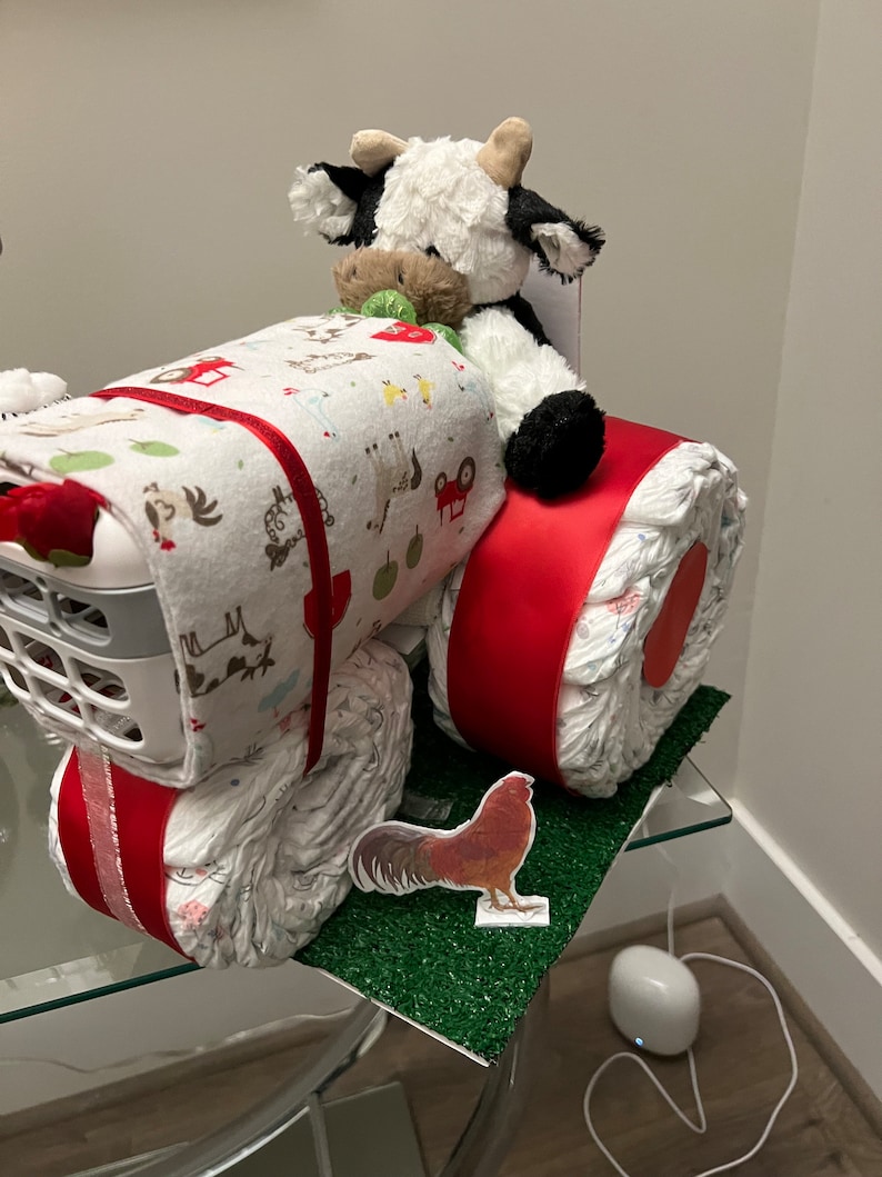Diaper Tractor Gift Etsy