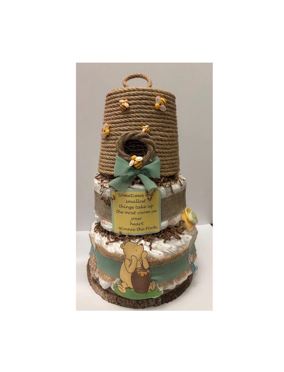 Winnie the Pooh Beehive Diaper Cake