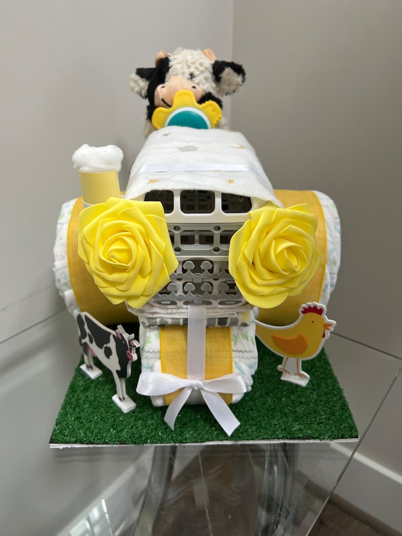 Diaper Tractor Gift Etsy