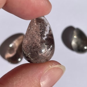 Scenic / Phantom Garden Quartz Cabochon flat back / YOU CHOOSE !!! / Crystal Lodolite / Green Gemstone stone / art craft jewellery point