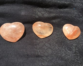 Fire Quartz Heart / Hematoid Iron Love / Crystal Stone