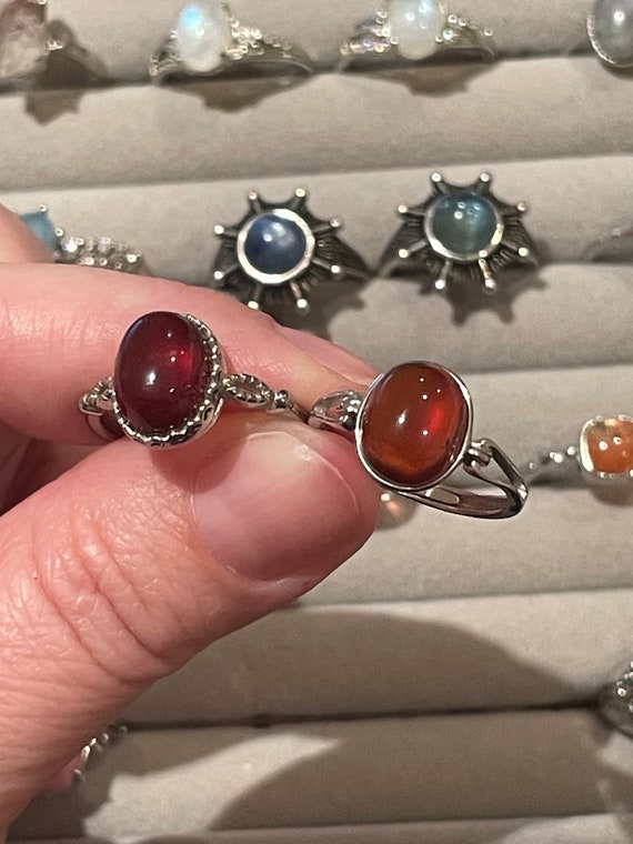 Adjustable Crystal Silver Ring / Herkimer Diamond… - image 3