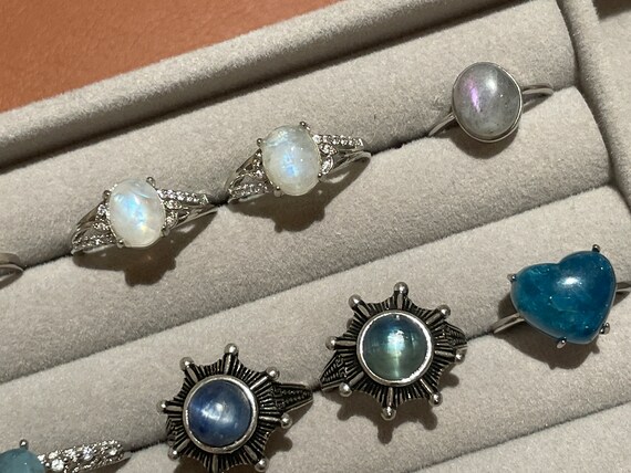 Adjustable Crystal Silver Ring / Herkimer Diamond… - image 6