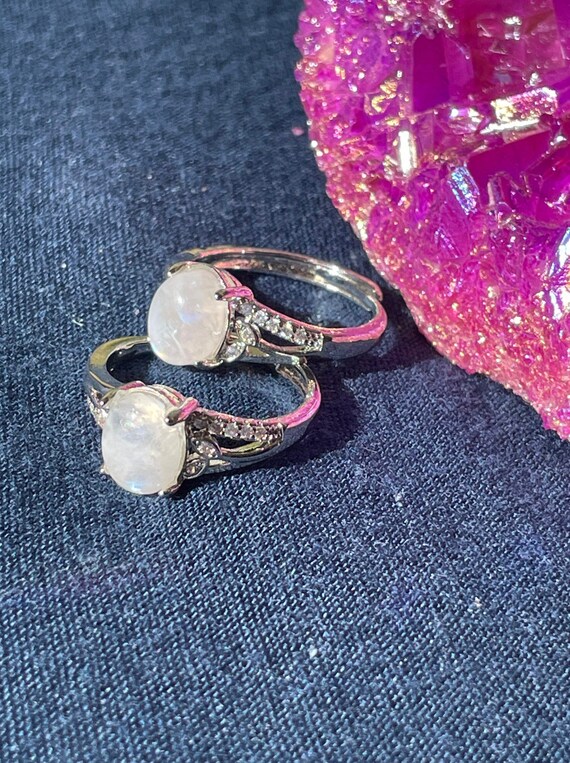 Adjustable Crystal Silver Ring / Herkimer Diamond… - image 10