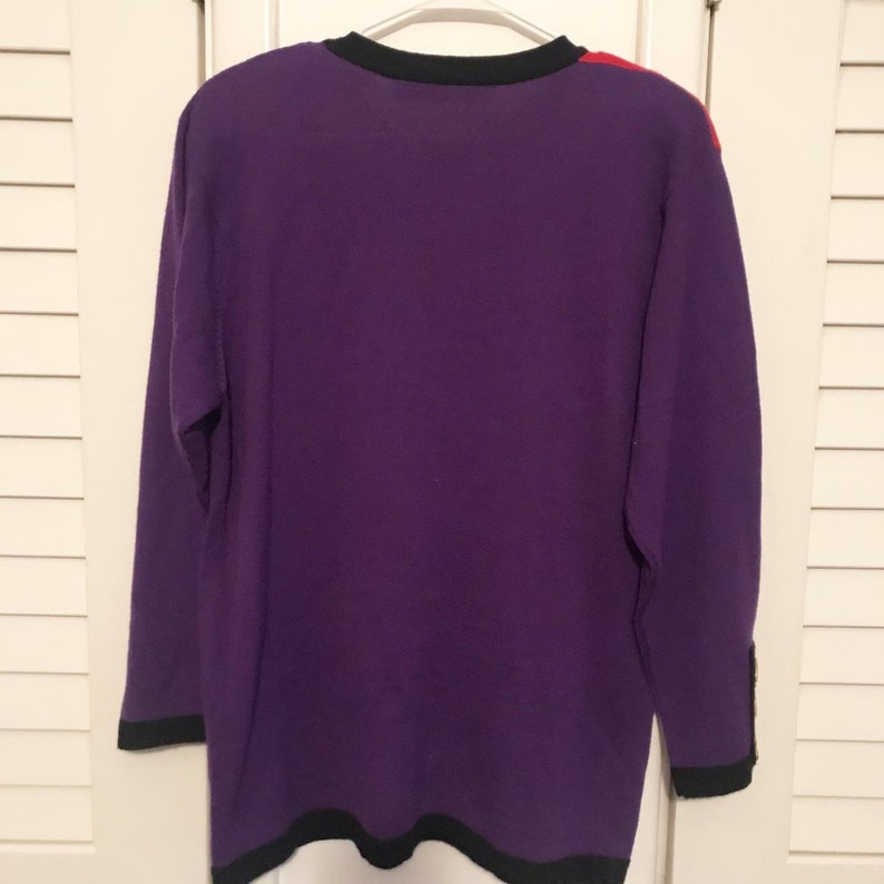 Vintage 80s Chaus Deck of Cards Sweater