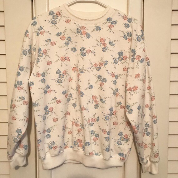 Vintage 80s BOLD Spirit Floral Sweatshirt