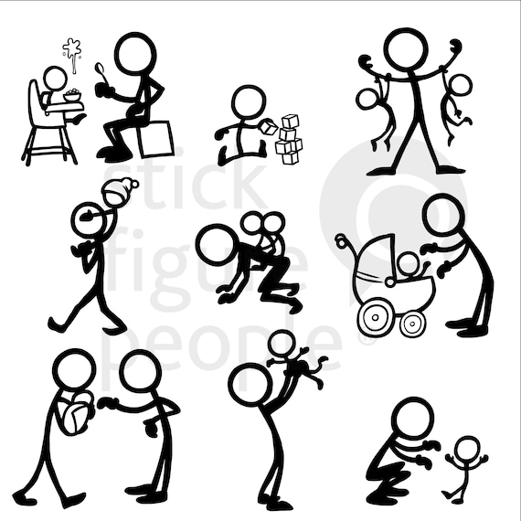 Leaning Stickman Vector PNG & SVG Design For T-Shirts