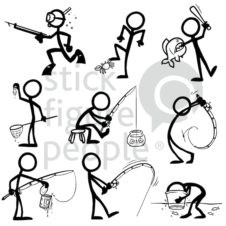 Fishing Stick Figure People, Stickfigure, Stick Man, Stick Figure ...