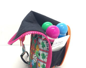 Estuche para lápices de pie, estuche para bingo, estuche de viaje, portaescobillas de maquillaje, bolso para pintar