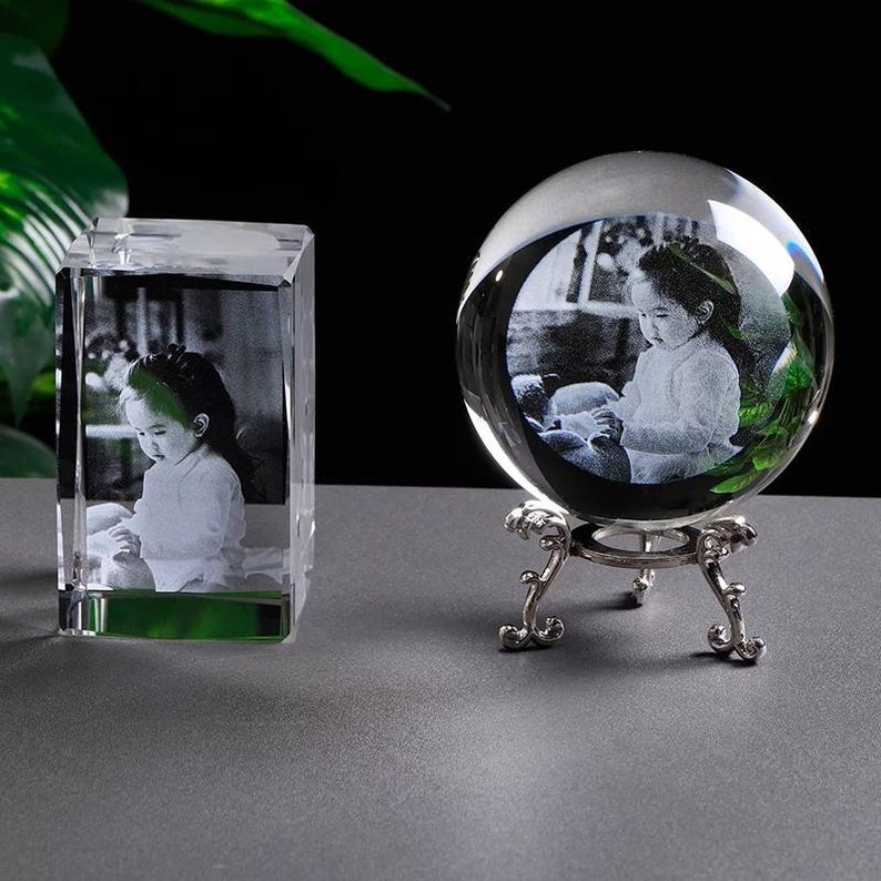 3D Laser Crystal Customized Photo Cube Laser Etched Etsy UK
