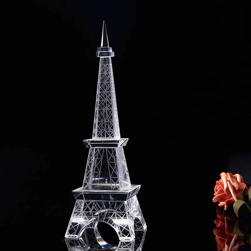 7 Eiffel Tower 3D Crystal Model Crystal Sculpture 3D Etsy