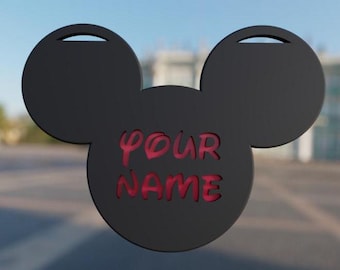 Customizable 3D Printed Magic Mouse Stroller & Bag Tags – Eco-Friendly PLA