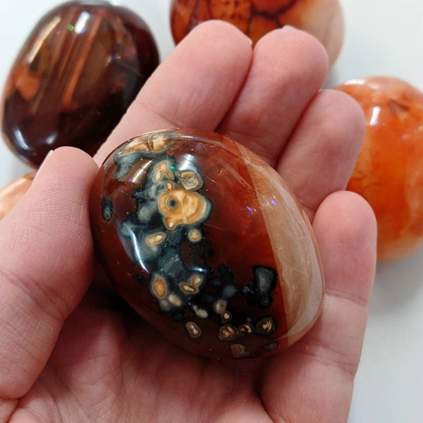 Carnelian Palm Stone, Polished Carnelian Stone, Gemstones Minerals, Witchy Gifts!