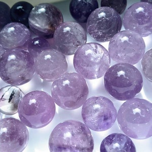 Amethyst Crystal Sphere, Polished Amethyst Sphere, Amethyst Crystal, Gemstone Sphere, Witchy Gifts, Crystal Grid, Metaphysical Crystal!