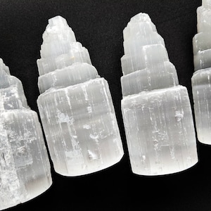 Selenite Tower, Satin Spar Tower, Altar Crystals, Gemstone Tower, Witchy Gifts, White Crystals, Crown Chakra, Ritual Tools!