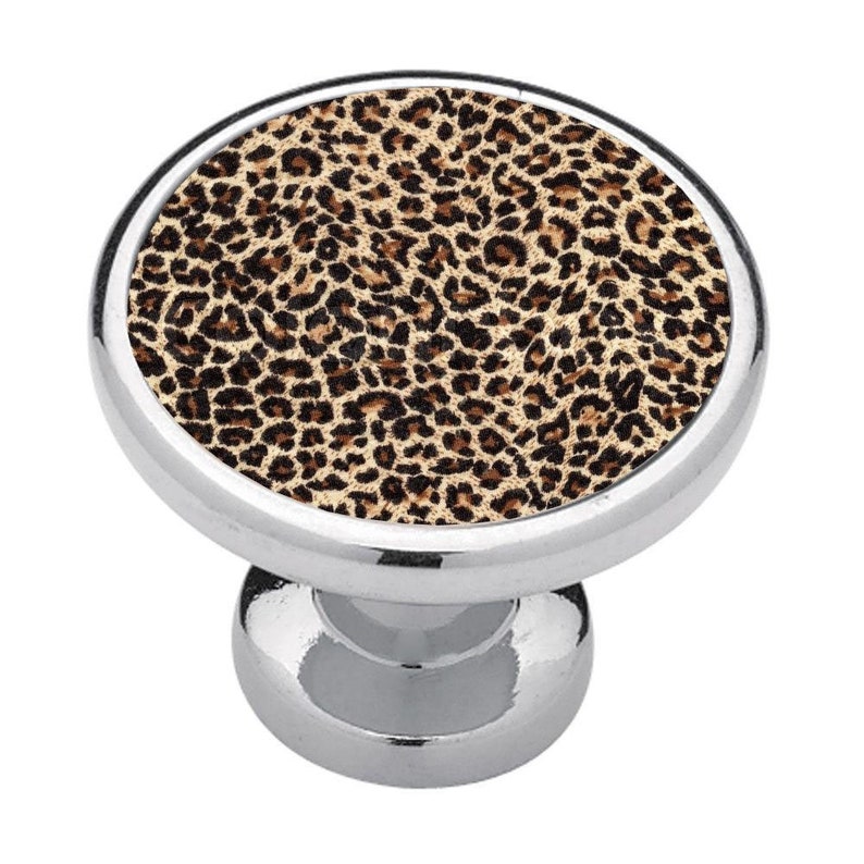 Leopard Print Animal Knobs Drawer Pulls Kitchen Etsy