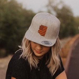 Chapéu de couro personalizado, boné de caminhoneiro, snapback clássico, presente para ele, chapéu de aba plana, boné de couro personalizado, couro genuíno, EUA