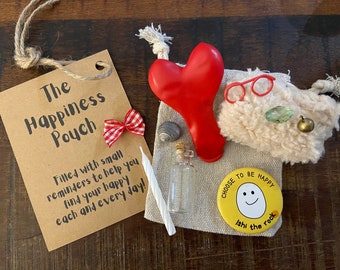 The Happiness Pouch, Little Bag of Happiness, Cheer Up Gift, Positivity Gift, Small Gift, Thoughtful Little Gift, Personalized Gift