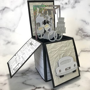Elegant 3D Wedding Card | Personalized Keepsake | Luxury Anniversary Gift